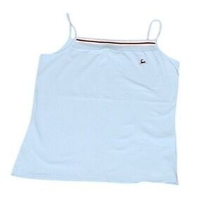 Bossini Light Blue Cotton Stretch Camisole Tank‎ Top Logo Size L Y2K